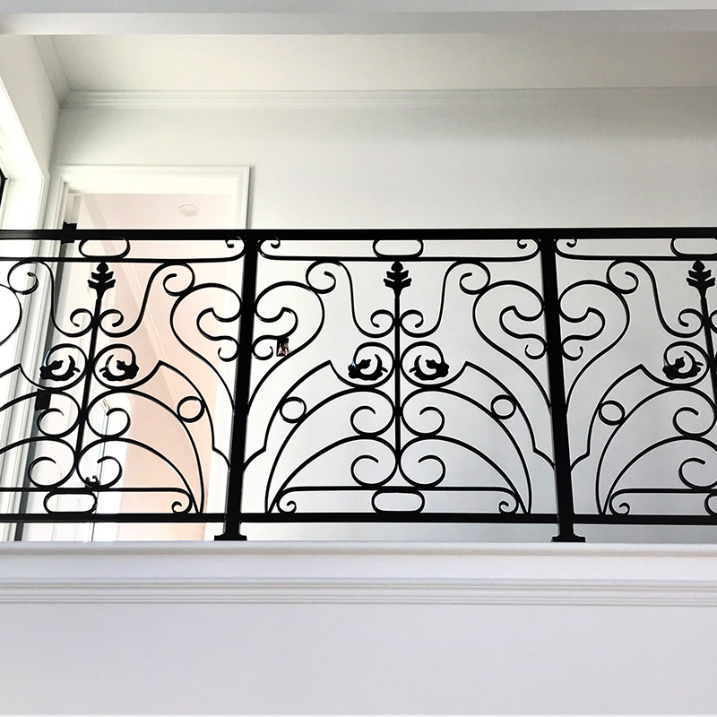 Iron Aluminum Stair Handrail Indoor Villa Outdoor Community Guardrail Duplex Building Stair Railing Outdoor Protection Iron Art